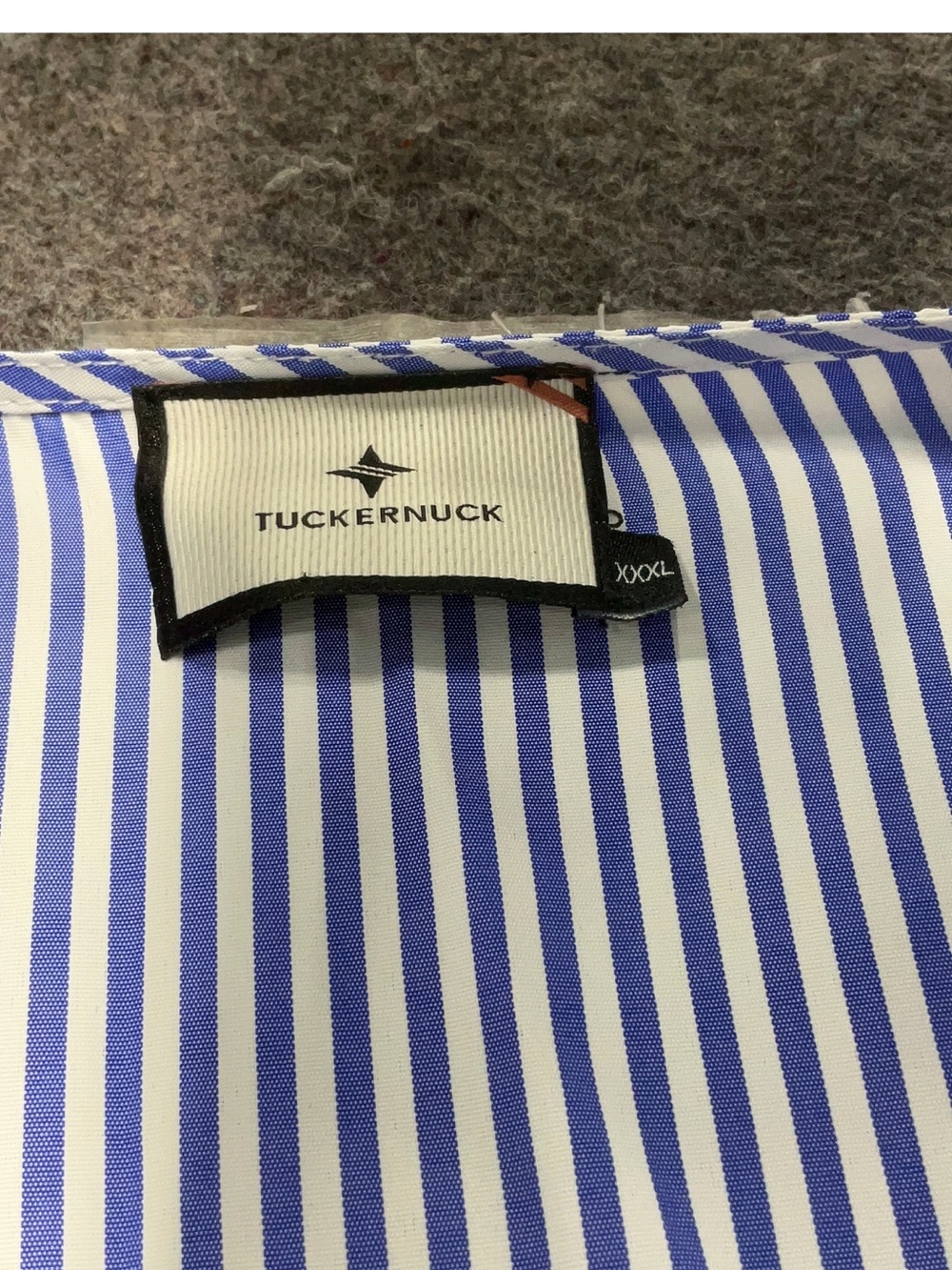 Tuckernuck Blue Striped V-Neck Women's Blouse - Picture 3 of 3